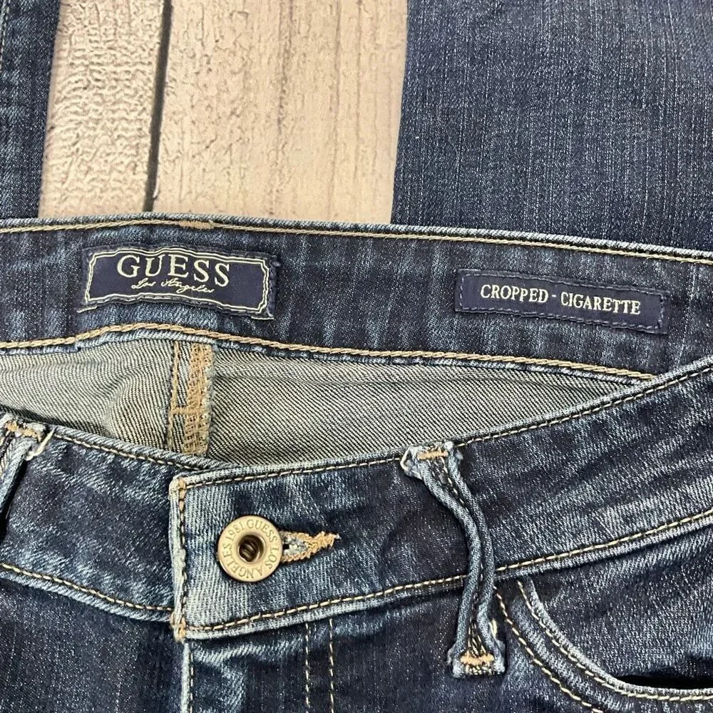 GUESS Cropped Cigarette Jeans